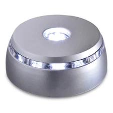 Asente Lights Bright White 4 LED Brushed Silver-Look Light Stand for Crystal Art