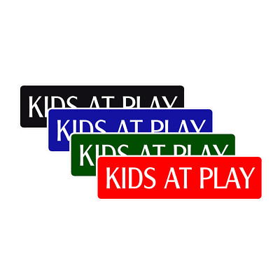 Kids At Play Metal Street Safety Sign Child School Drive Slow Caution ...