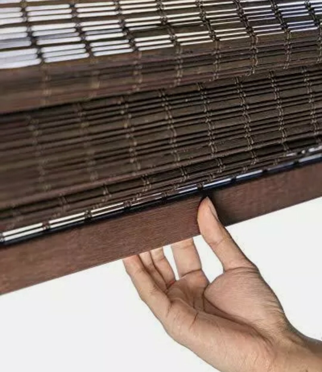 CHICOLOGY 29X64 Cordless Bamboo Roman Shade Buffalo 