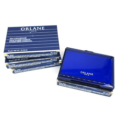 x4 Orlane Paris Powder Cream Foundation Creme Compact .35 oz. | Extra Blanc #15