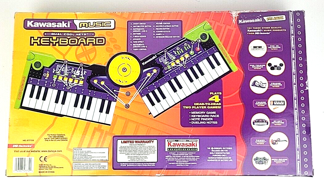 Kawasaki Dual Cool Keys Foldable Toy Keyboard Piano Kids Toy