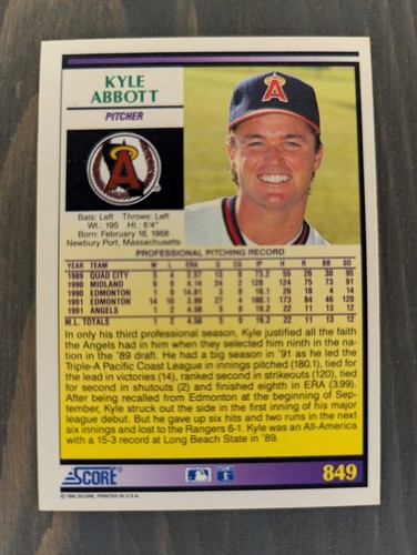 1992 Score Baseball Cards - Mix & Match cards to save up to 40% off! - Picture 85 of 89