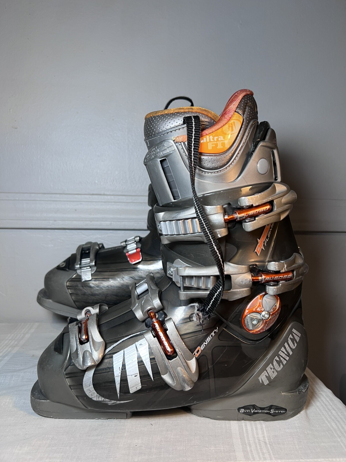 SALOMON Scarponi da sci Tecnica Diablo Flame Ultrafit misura 24 5 arancione grigio downhill uomo