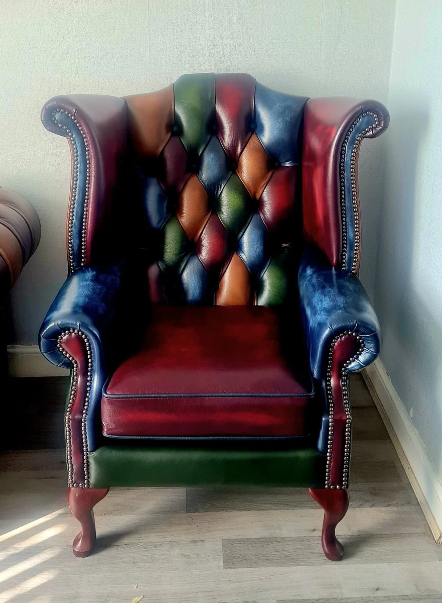 Multi coloured 2024 chesterfield chair