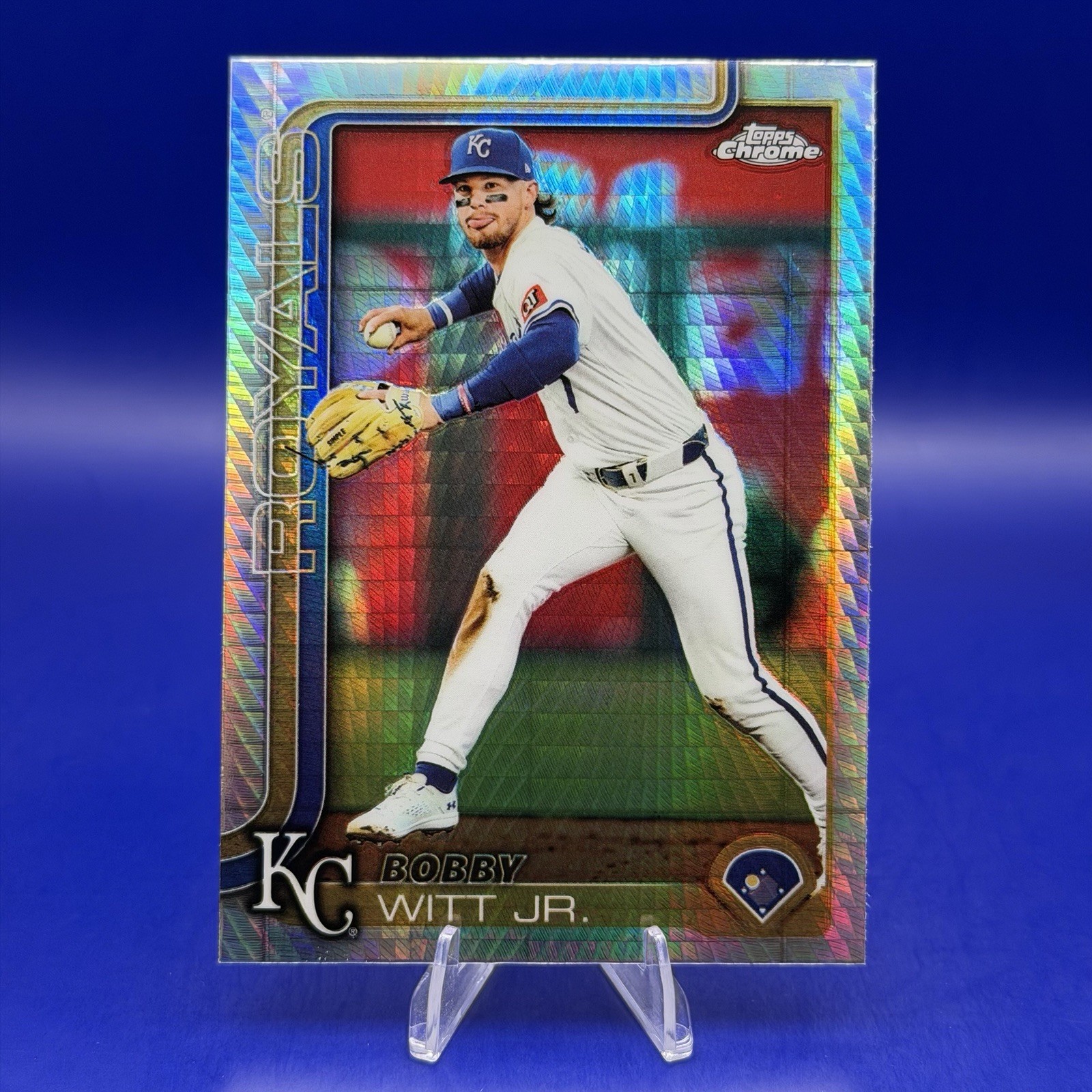 2025 Topps Chrome Bobby Witt Jr. Prism Refractor #93 Kansas City Royals