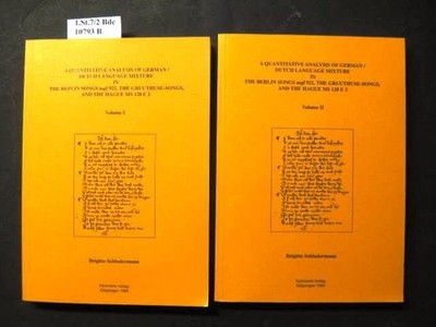 A quantitative analysis of German / Dutch language mixture in the Berlin songs m
