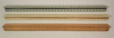 Vtg Triangle Ruler Lot 3pc Keuffel  Esser, Dietzgen, Staedtler, Engineer Draft