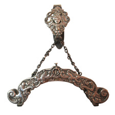 Antique Vintage Sterling Silver Purse Frame Engraved - SHIPPED TO US TARIFF FREE