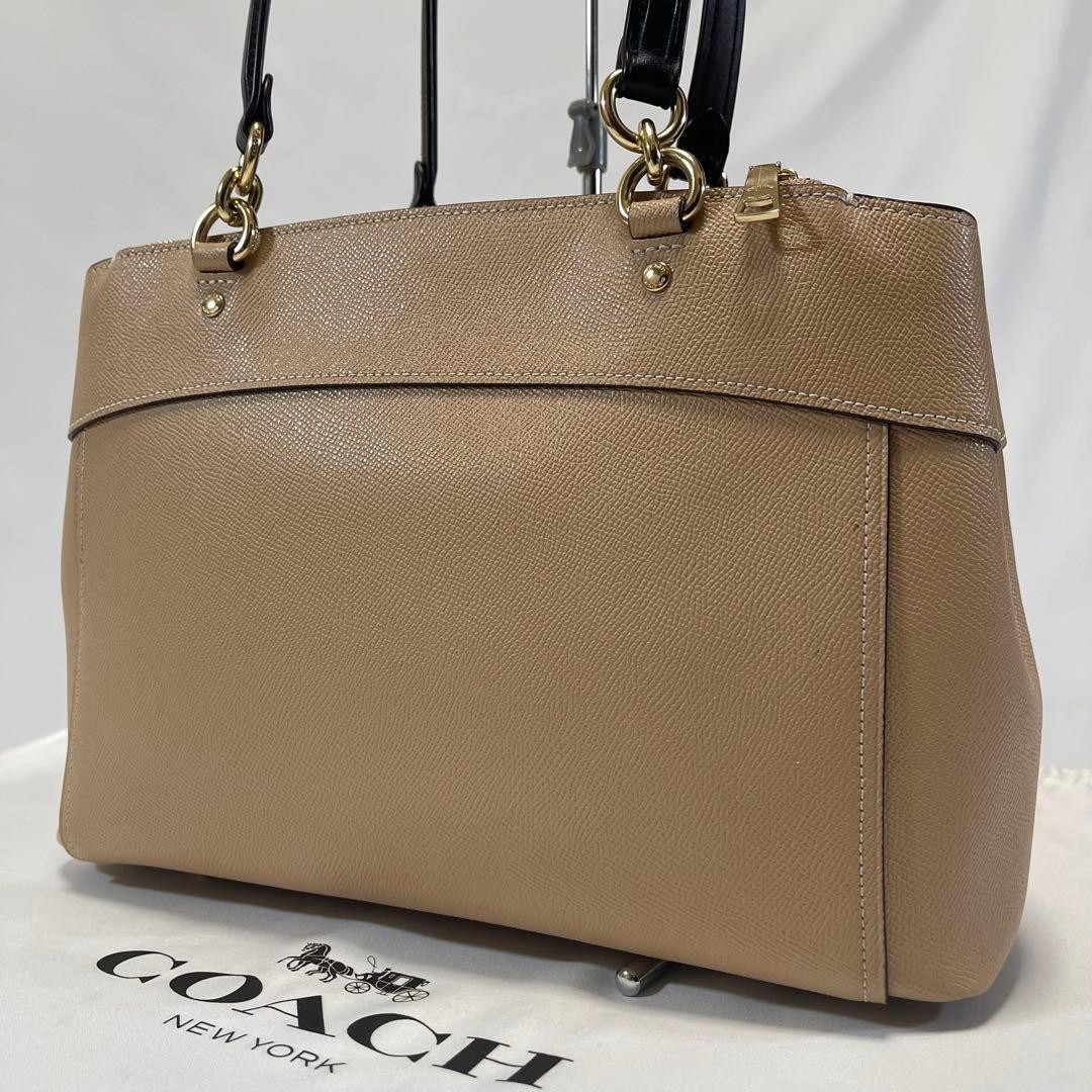 Level COACH 31989 Brook Carryall 2way Handbag Shoulder Bag Leather Handheld Cro thumbnail 4