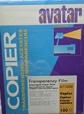 Film transparent non rayé Avatar AT1000 par Avalon 8,5 x 11" NEUF