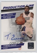 2010-11 Donruss Production Line Signatures 46/49 Tyreke Evans #19 Auto 11z5