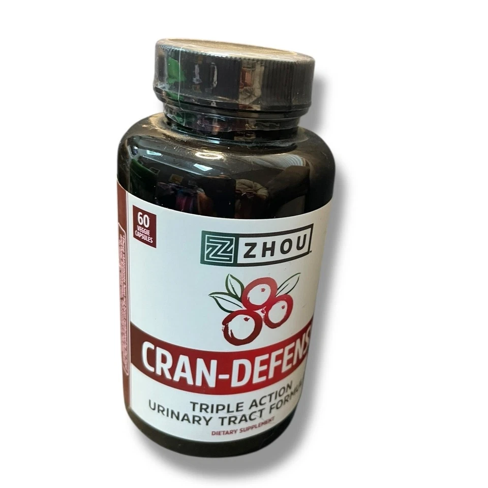 Zhou Cran-Defense D 60 Cápsulas Triple Acción Soporte del Tracto Urinario Vegano Exp 0525 Foto 2 de 4