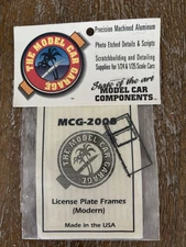 The Model Car Garage 1/24 1/25 Aluminum License Plate Frames MCG-2009