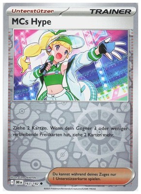 Emcee's Hype 163/182 Common Destined Rivals Pokemon Reverse Holo Near Mint