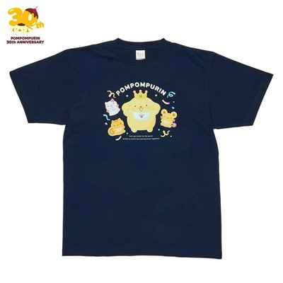 Sanrio Characters Pompompurin T-shirt Navy ''30th Anniversary'' JP LTD Original