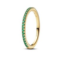 Ring 54 - Vergoldet - Funkelnder GrüNer Ring