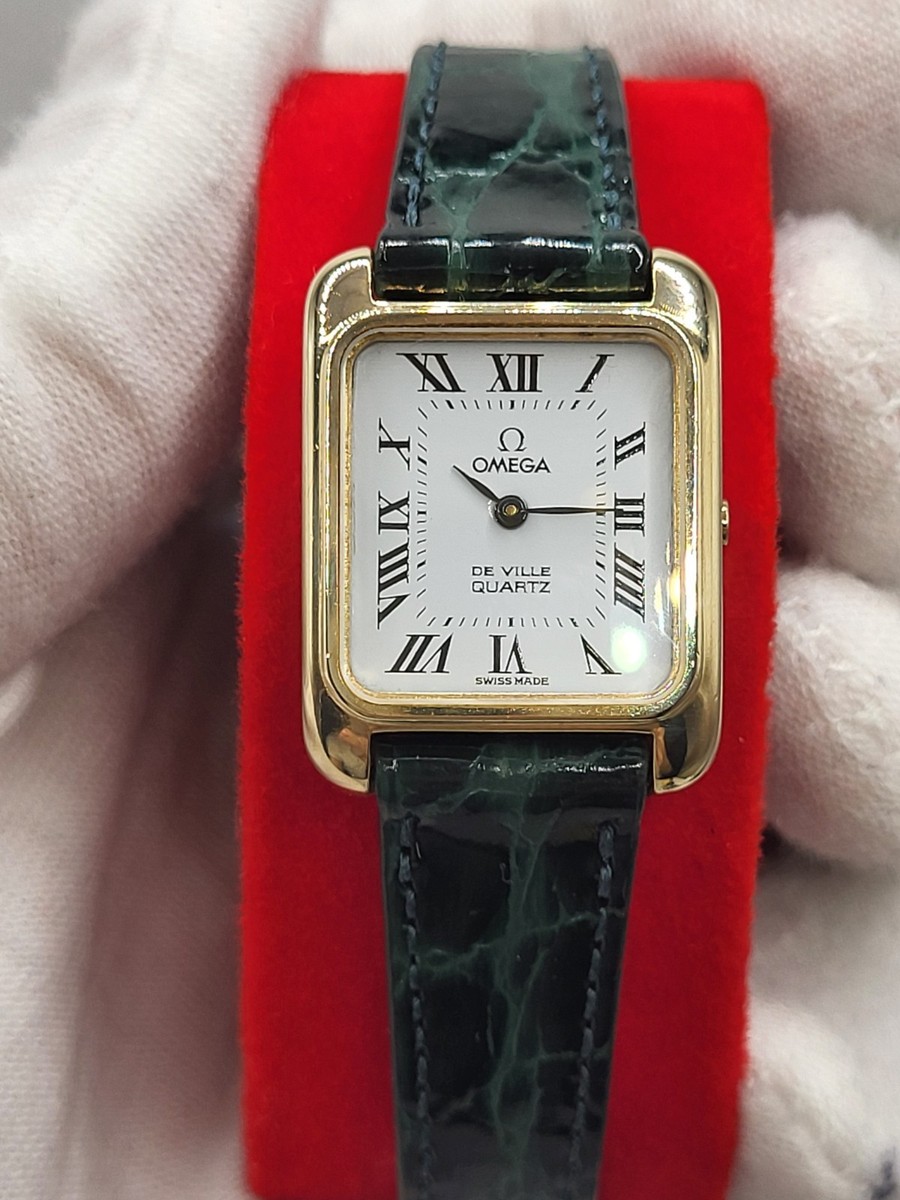 SWISS [N. MINT] 1980s Omega DeVille Tank 20mm 10K G Filled Quartz