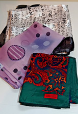 Vtg Lot Ladies Scarves, Silk, Polyester, Paris France, Mademoiselle, Van Horn