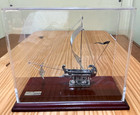 Sterling Silver 925 Greek Sailing Ship Miniature plexiglass enclosure — photo 1