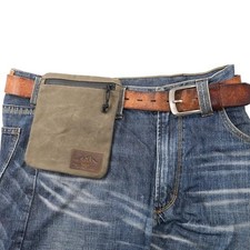 Belt Zipper Pouches for Men Women Compact EDC Pouch, YKK Zipper, Olive Medium