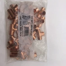 NIBCO PP-611 Copper Tee 1/2 inch CXCXC Pro Pack Bag of 25 NEW