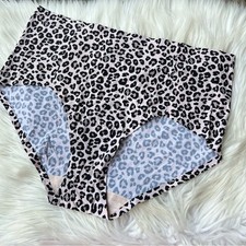 Adrienne Vittadini Tan and Black Cheetah Speckled High Rise Seamless Panties