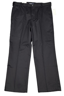 IZOD Pants Mens 36x30 Black American Chino Straight Flat Front Wrinkle Free NEW