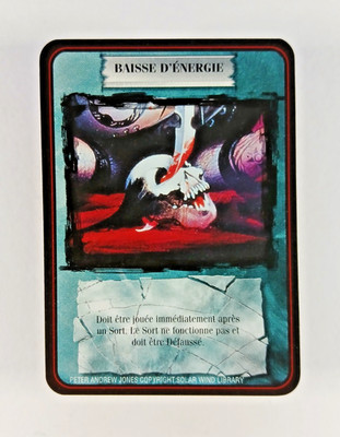 Power Failure - French - Kult CCG card (1995) Commandment, horror TCG