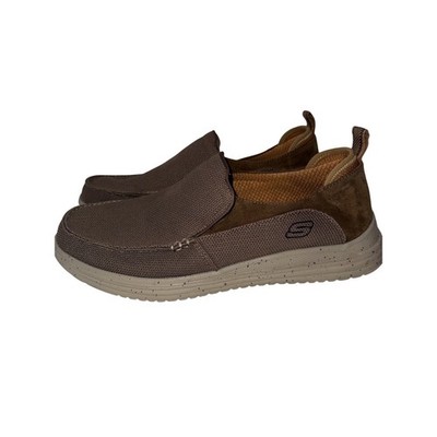 Skechers Men's Size 13 Classic Fit Proven Renco Brown Slip-On Comfort Sneakers