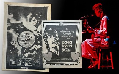 Official David Bowie Ziggy Stardust US Tour 1973 Radio City Press Poster + Pic +