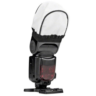 Walimex 17580 Universal Stoff Diffusor für Kompaktblitz silberne Reflektorfläche