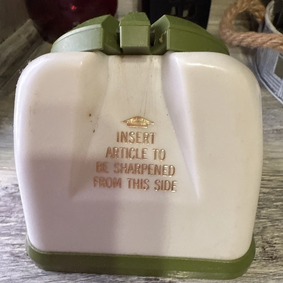 Винтажный DIAL-X точило ножи ножницы лезвия зеленый и белый ретро зеленый - Изображение 4 из 4