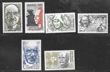 1981  série Personnages célèbres Français N° 2148/2153 neuf **
