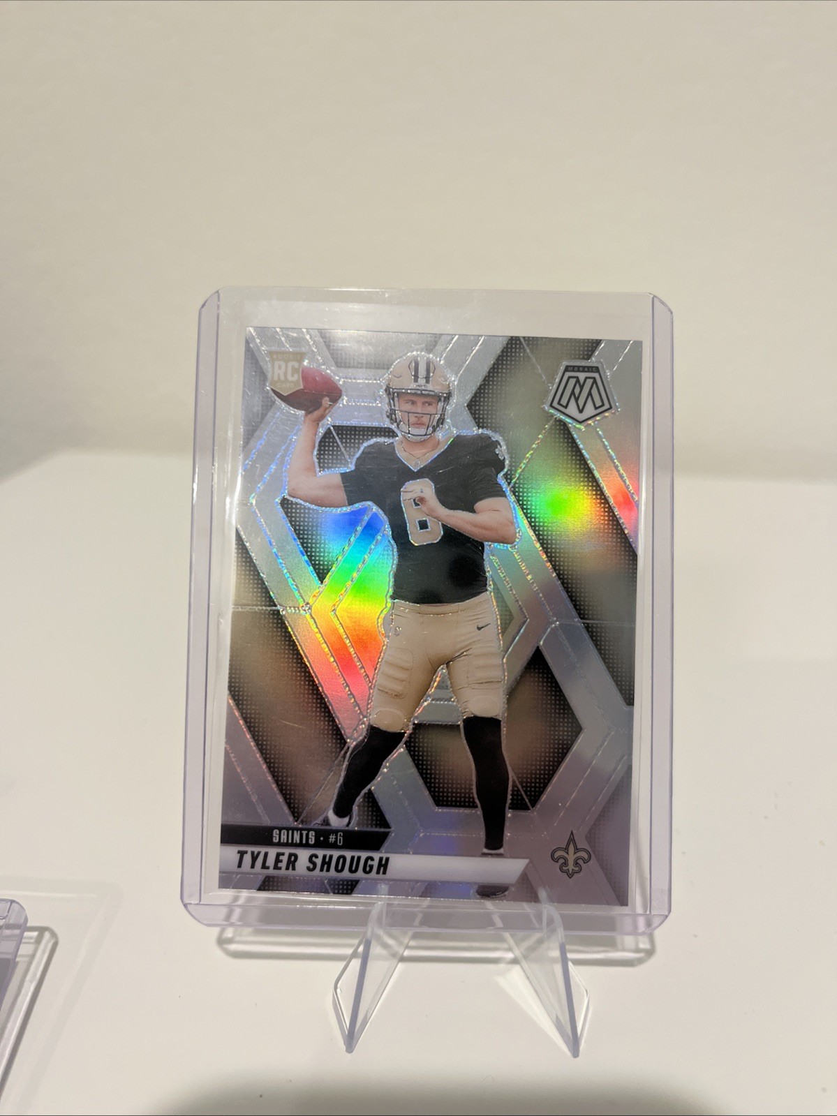 2025 Panini Mosaic Tyler Shough Silver RC Saints #312