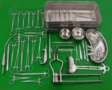Cesarean Surgical Instrument Set 59 pcs–OB/GYN C-Section Kit with Sterilization