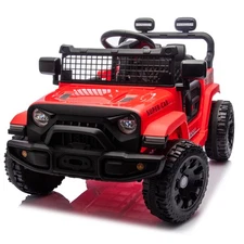 24V Kids Ride on Electric Car w/Remote, Power Wheels Toys for Boys & Girls, Red