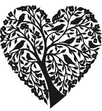 Beautiful Heart Birds Love Sticker Labels (6) Card Gift Craft Paper DIY Journal