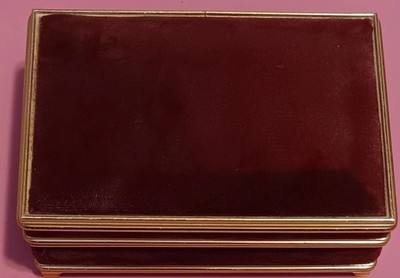Centurion Music Jewelry Box Maroon Red Velvet Vintage