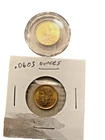 1/10th oz american eagle gold coin and .0603 oz gold dos y medio peso