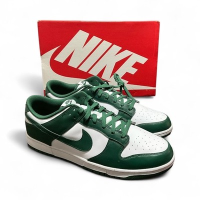 Nike Dunk Low 'Michigan State' Spartans Green Sneakers, Size 15 DD1391-101