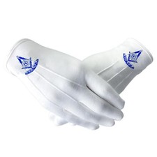 Imasoner Freemason White Cotton Gloves Past Master