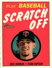 2019 Topps Heritage #28 Jose Berrios 1970 Topps Scratch-Offs