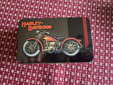 Harley Davidson Motorcycle Tin and Historical Playing cards NWOT