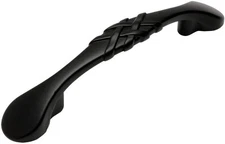 10 Pack 7063FB Flat Black Braided Cabinet Hardware Handle Pull - 3 Inch 76mm ...