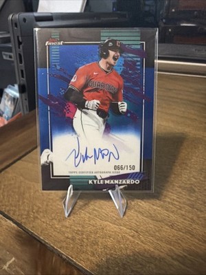 2026 KYLE MANZARDO Topps Finest Auto #FA-KM Blue Refractor 66/150 GUARDIANS ⚾️