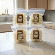 4 Packs Trader Joe's Dried Fruit Coconut Strips Lightly Sweetened 6 oz Each Pack