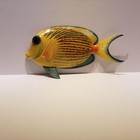 3D Plastic Fish Wall Hanging - Bright Yellow - 12" x 7"