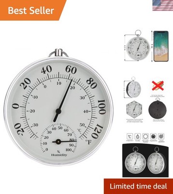 4-Inch Decorative Indoor Outdoor Weather Thermometer with Automatic Calibration
