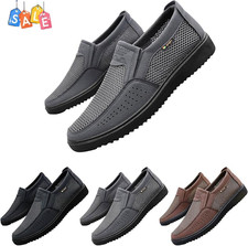 🔥NEW MENS MEMORY FOAM SLIPPERS INDOOR SLIP ON MOCCASINS SHOES PUMPS SIZE