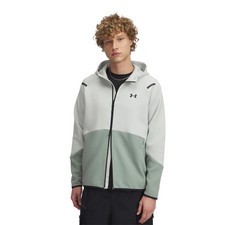 Image of Under Armour Unstoppable Fleece Full Zip Hoodie Mens Large Green 1379806 377